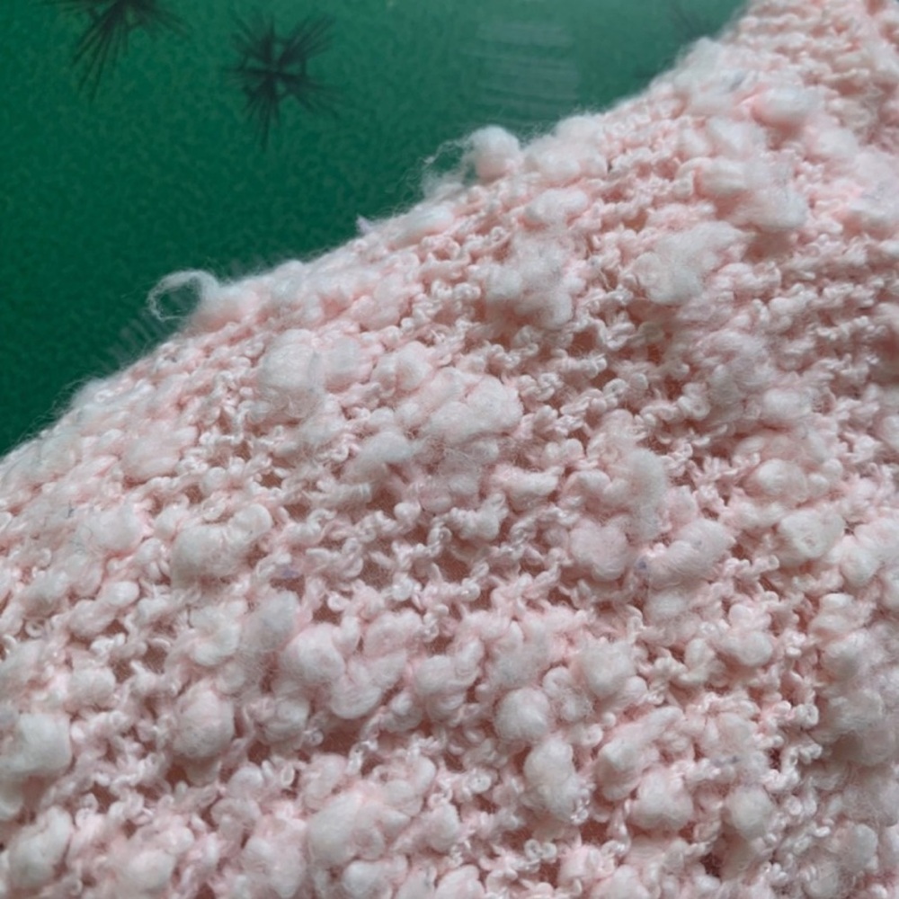 Large Vintage Margules Pastel Pink Chunky Sleeveless Sweater Grandmacore - Picture 7 of 7